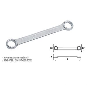 Chei inelare duble drepte, SUPER 14x17