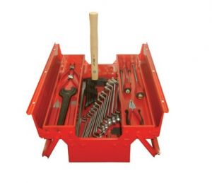 Trusă tractor forestier TAF conţine 46 scule /cutie metalică cu 3 compartimente ― UNELTE STORE - Magazin Online